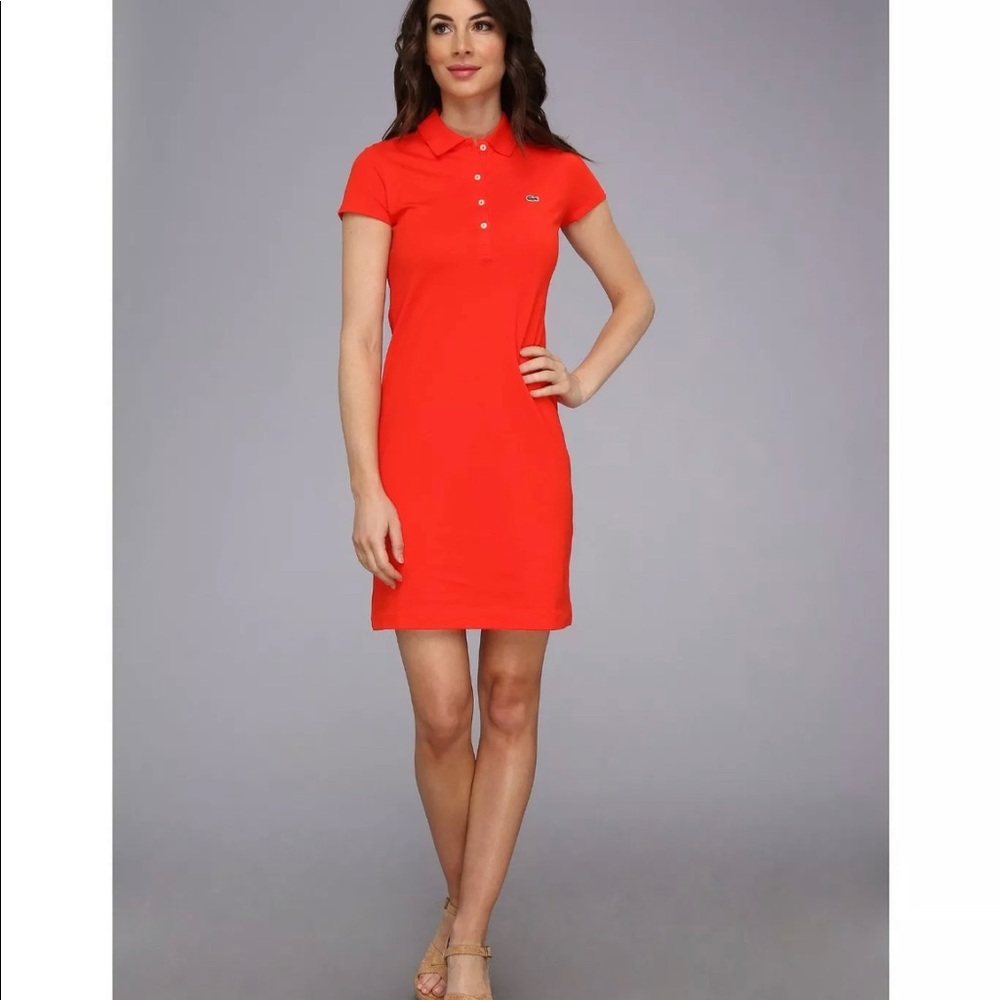 Lacoste polo dress Red sz 32 (Xs/S) used twice